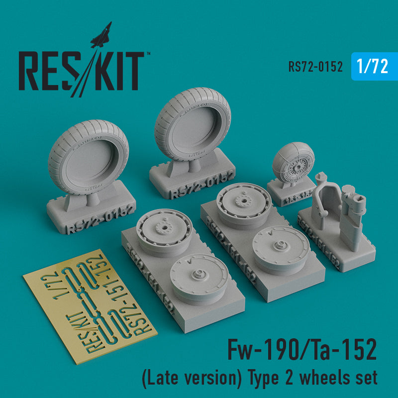 ResKit RS72-0152 1:72 Focke-Wulf Fw-190/Ta-152 (Late version) Type 2 wheels set