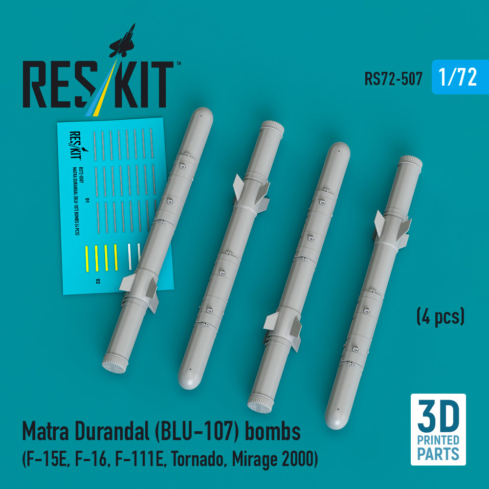 ResKit RS72-507 1:72 Matra Durandal (BLU-107) bombs (4 pcs)