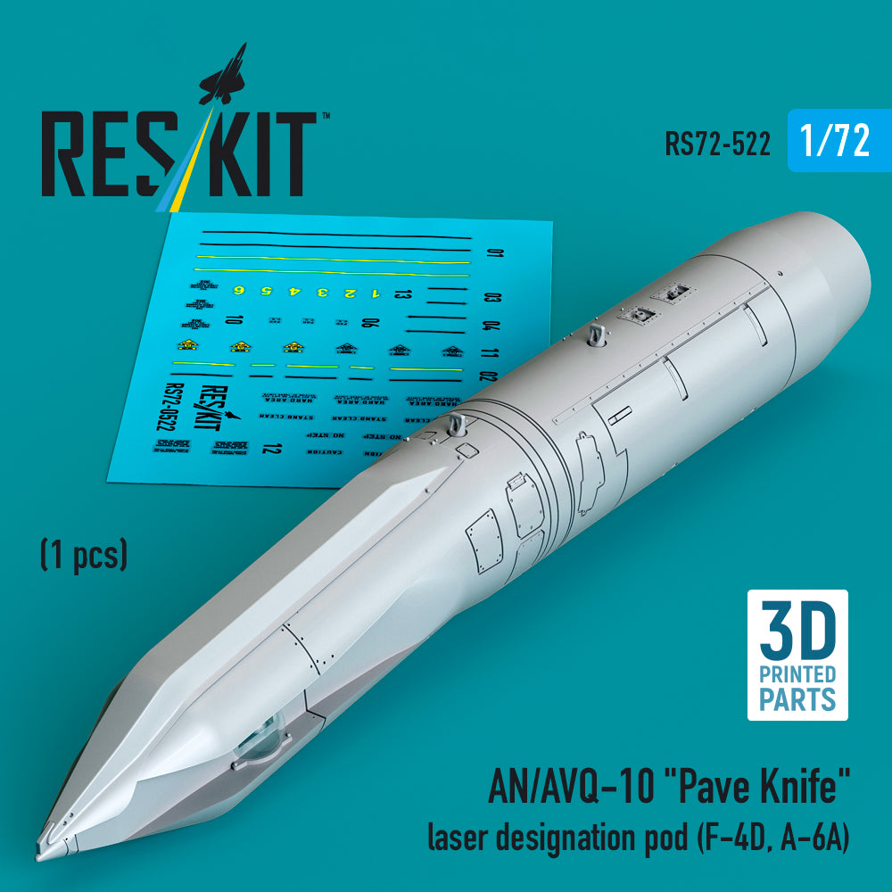ResKit RS72-522 1:72 AN/AVQ-10 'Pave Knife' laser designation pod (1 pcs)