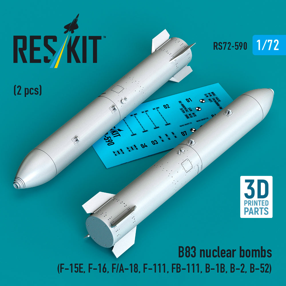 ResKit RS72-590 1:72 B83 nuclear bombs (2 pcs)