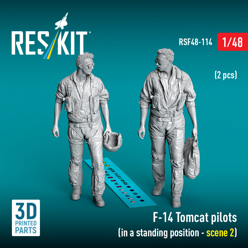 ResKit RSF48-114 1:48 Grumman F-14 Tomcat pilots (in a standing position - scene 2) (2 pcs)