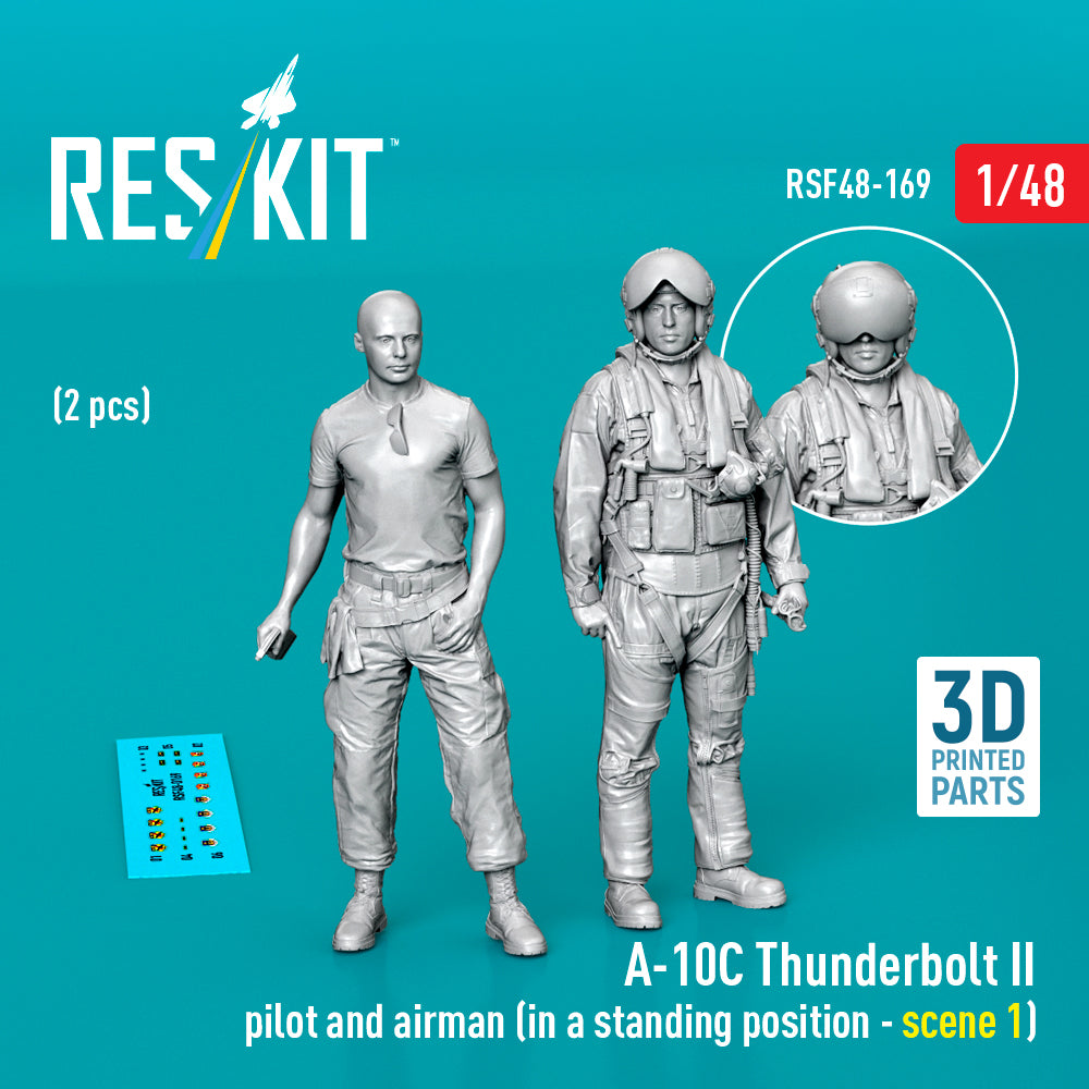 ResKit RSF48-169 1:48 A-10C Thunderbolt II pilot and airman (in a standing position - scene 1)