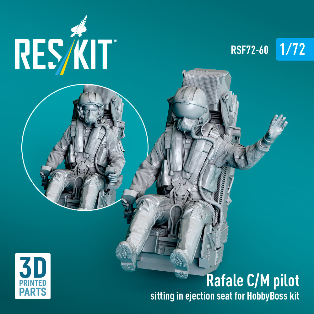 ResKit RSF72-60 1:72 Dassault Rafale C/M pilot sitting in ejection seat
