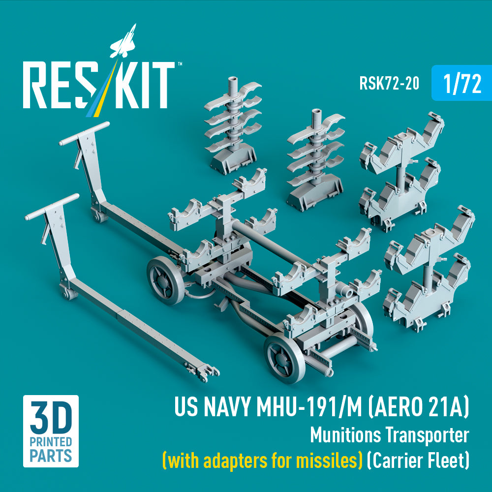 ResKit RSK72-0020 1:72 US NAVY MHU-191/M (AERO 21A) Munitions Transporter