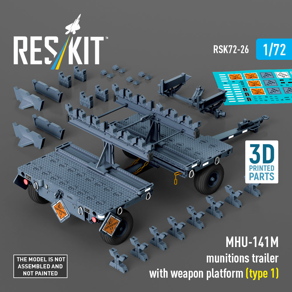 ResKit RSK72-26 1:72 MHU-141M munitions trailer with weapon platform (type 1)