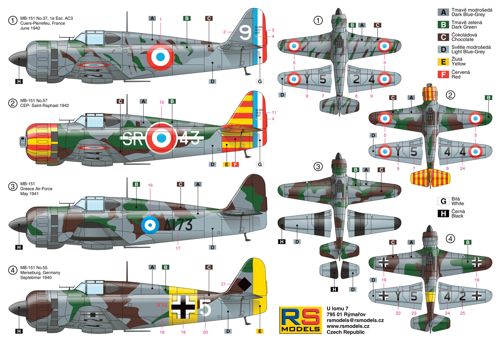 RS Models 92162 1:72 Marcel-Bloch MB.151 Vichy.