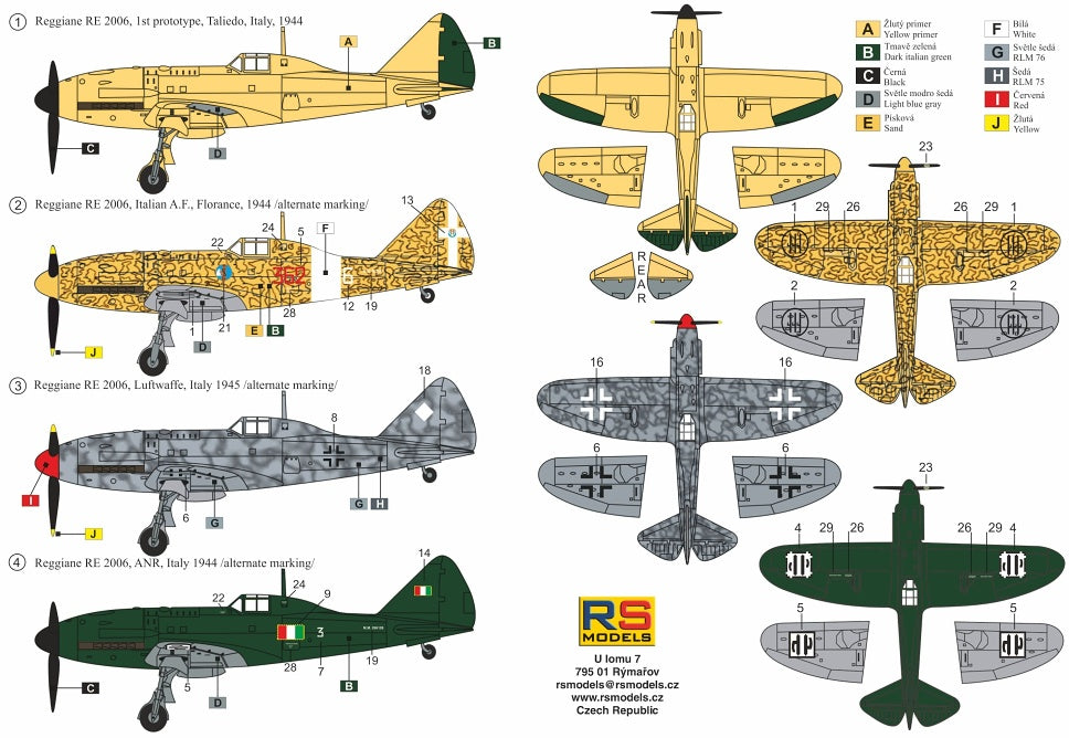 RS Models 92214 1:72 Reggiane Re.2006