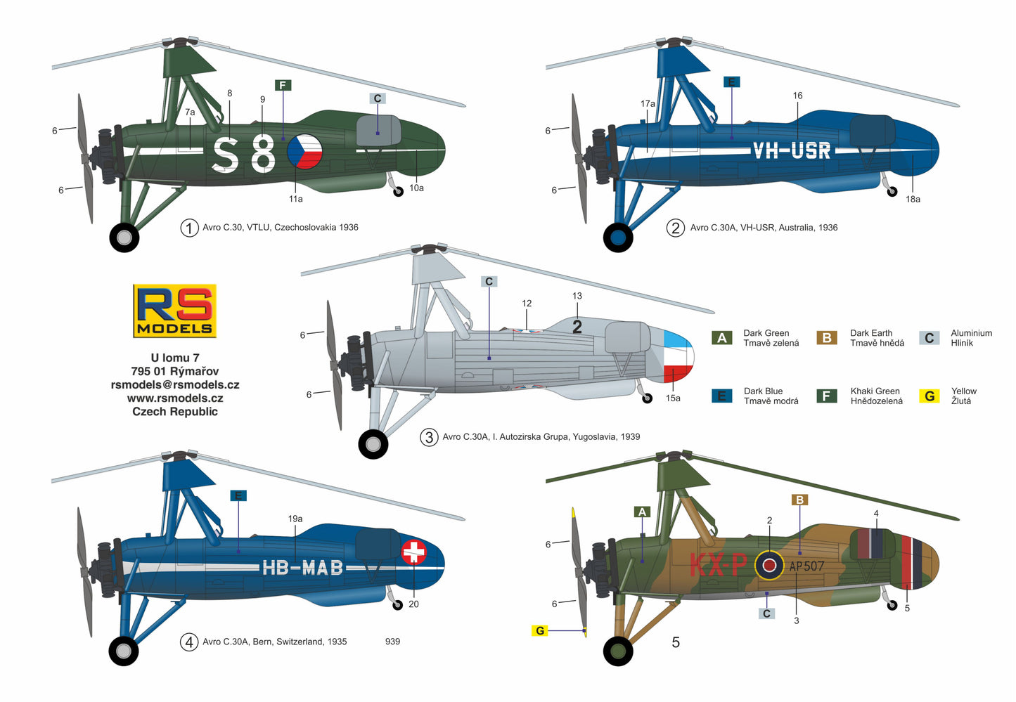 RS Models 92234 1:72 Avro Rota C.30