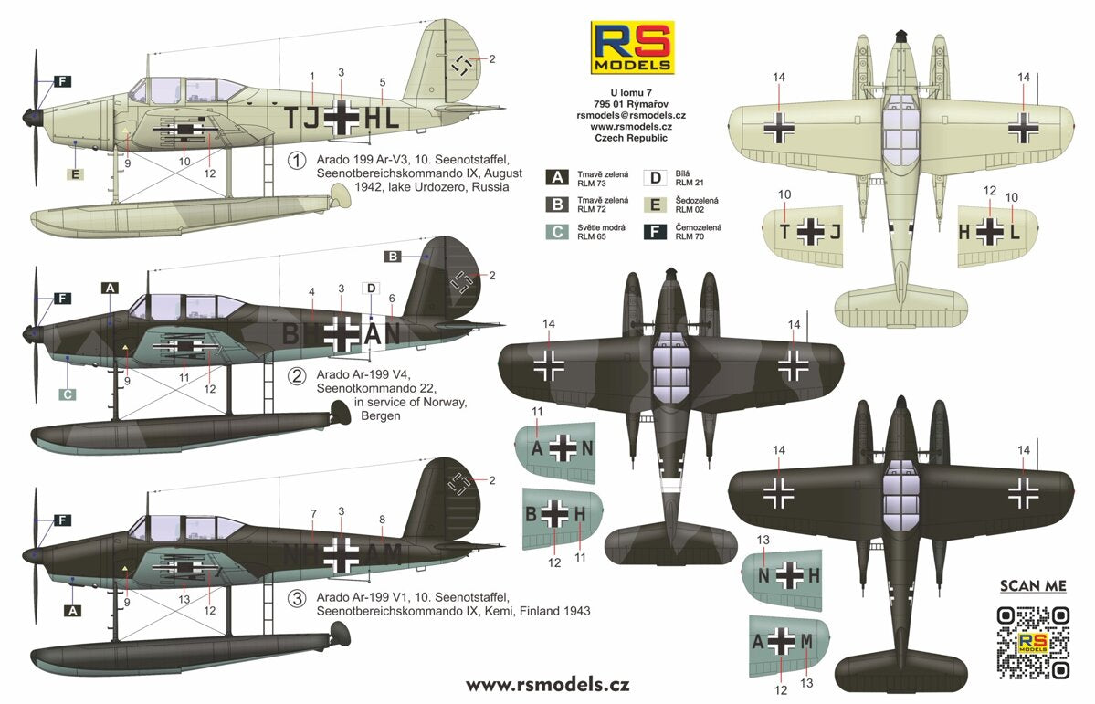 RS Models 92271 1:72 Arado Ar-199 early version