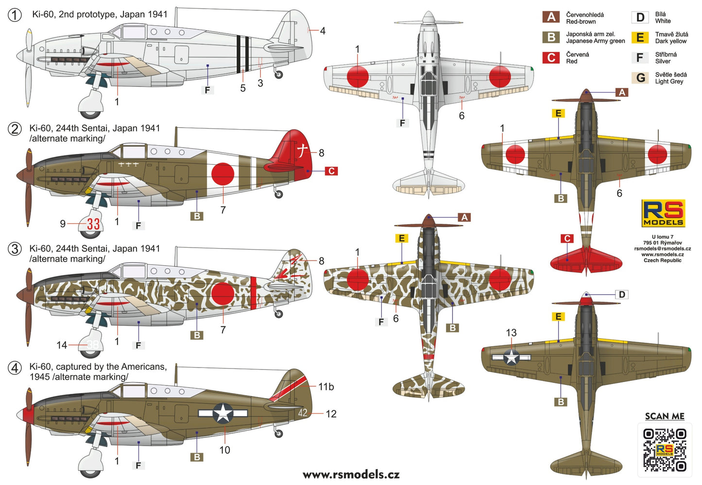RS Models 92282 1:72 Kawasaki Ki-60