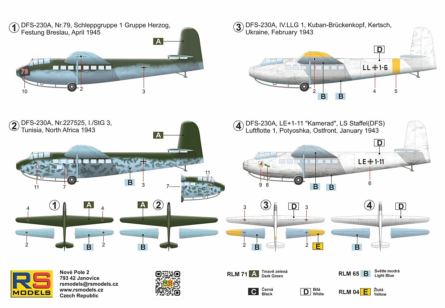 RS Models 92310 1:72 DFS-230A 'Festung Breslau'