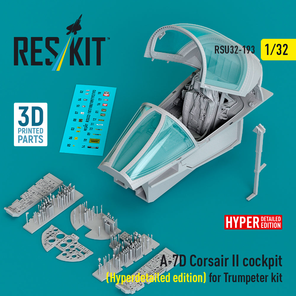 ResKit RSU32-0193 1:32 LTV A-7D Corsair II cockpit (Hyperdetailed edition)