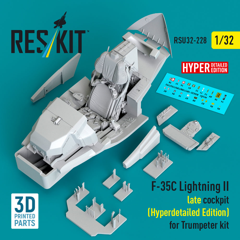 ResKit RSU32-228 1:32 F-35C Lightning II late cockpit (Hyperdetailed Edition)