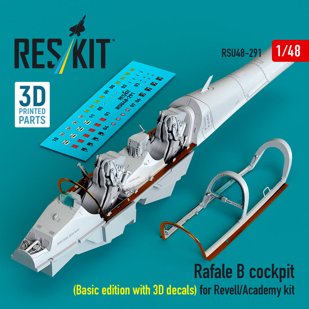 ResKit RSU48-291 1:48 Dassault Rafale B cockpit (Basic edition with 3D-decals)