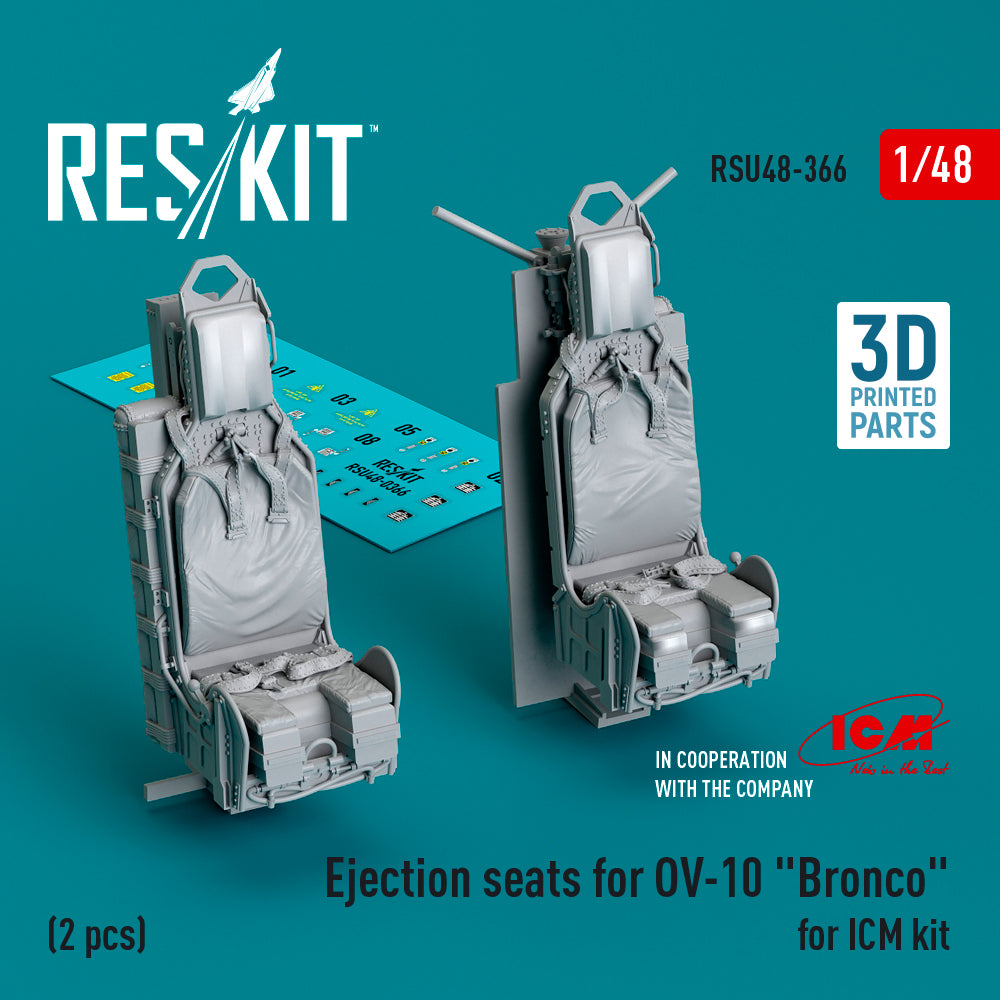 ResKit RSU48-366 1:48 Ejection seats for OV-10 Bronco (2 pcs)