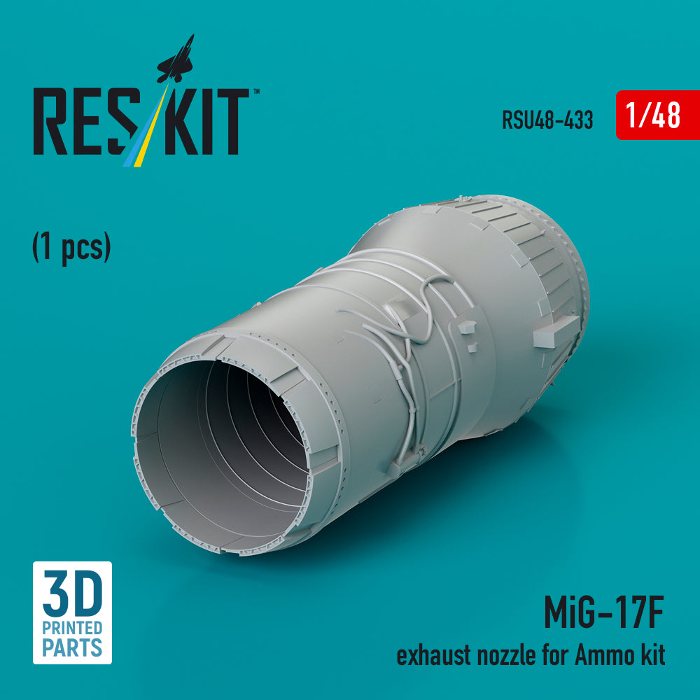 ResKit RSU48-0433 1:48 Mikoyan MiG-17F exhaust nozzle for Ammo kit (3D-Printed)