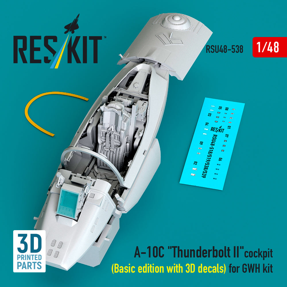 ResKit RSU48-538 1:48 Fairchild A-10C Thunderbolt II cockpit (Basic edition with 3D-decals)