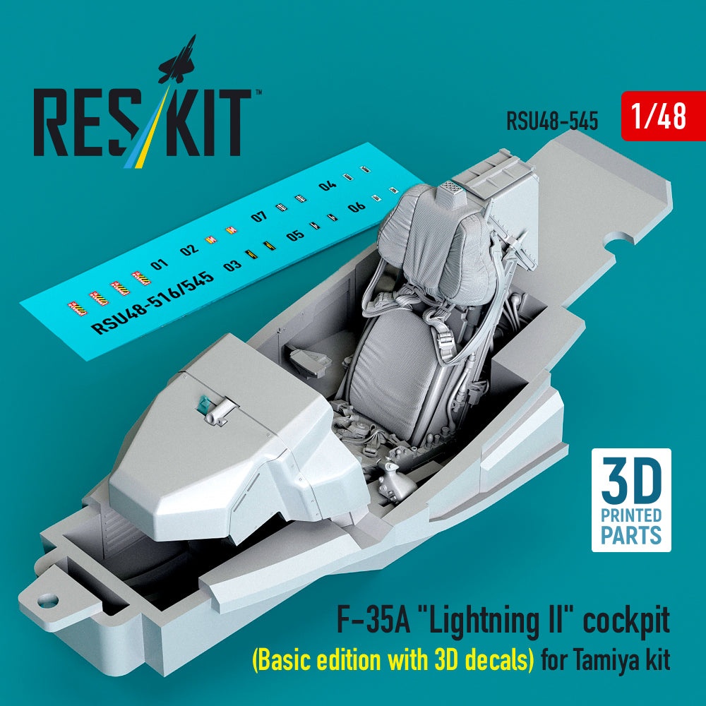ResKit RSU48-545 1:48 Lockheed-Martin F-35A Lightning II cockpit