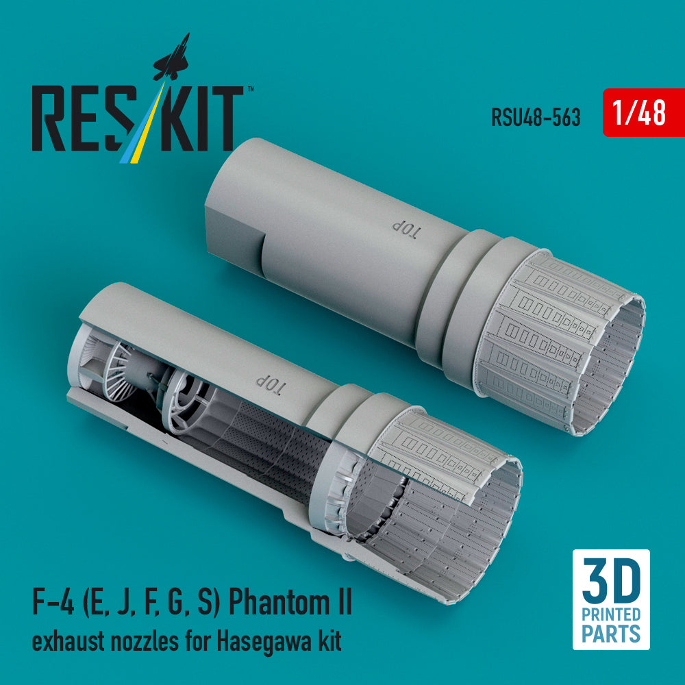 ResKit RSU48-0563 1:48 F-4E, F-4J, F-4F, F-4G, F-4S Phantom II exhaust nozzles