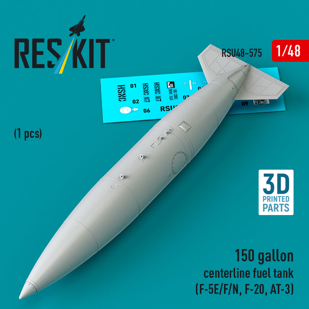 ResKit RSU48-575 1:48 150 gallon centerline fuel tank (F-5E/F/N, F-20, AT-3) (1 pcs)