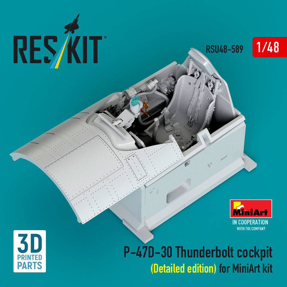 ResKit RSU48-589 1:48 P-47D-30 Thunderbolt cockpit (Detailed edition)