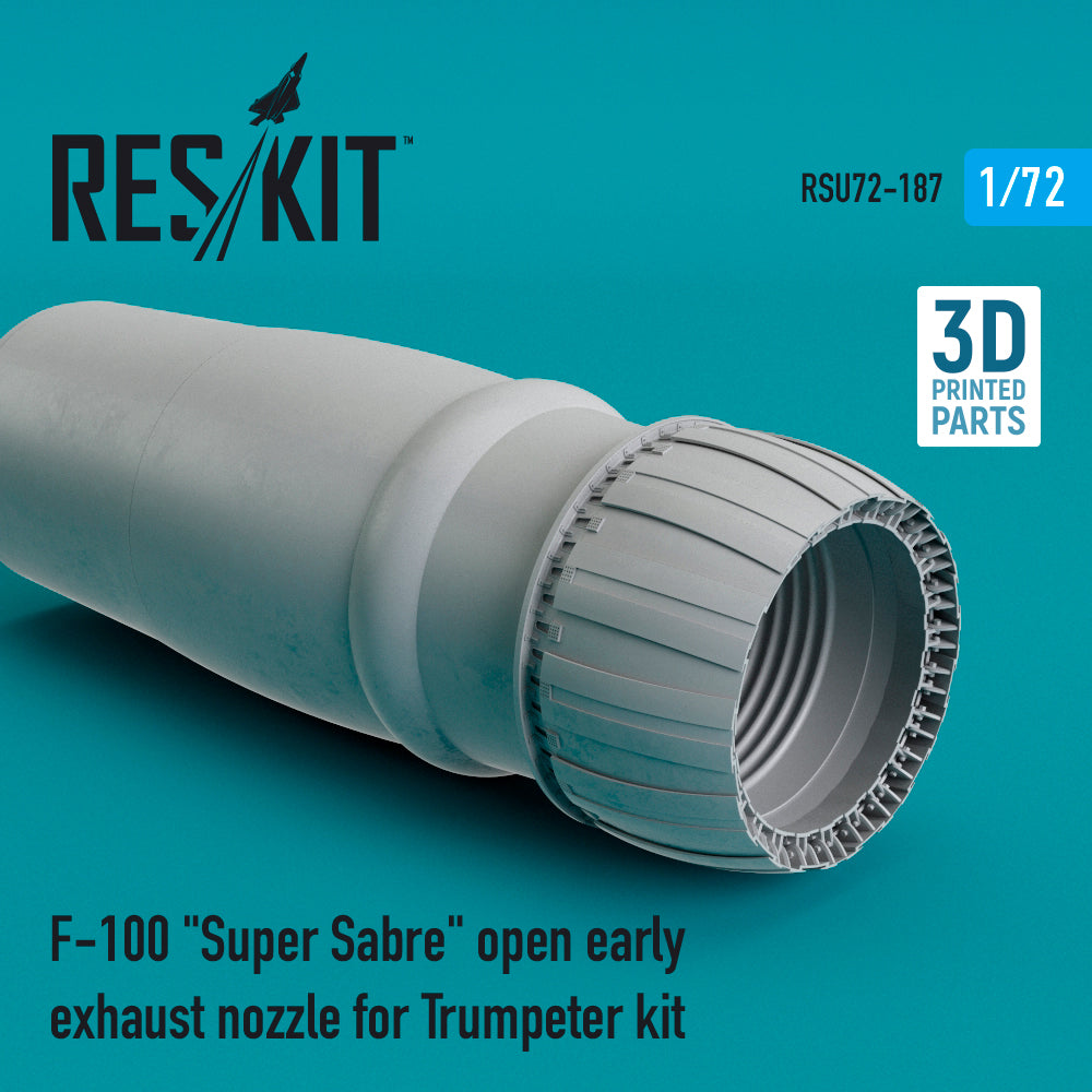 ResKit RSU72-187 1:72 F-100C/F-100D/F-100F Super Sabre open early exhaust nozzle