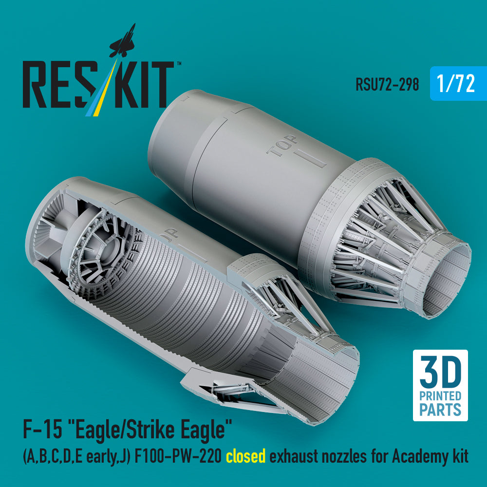 ResKit RSU72-298 1:72 F-15 Eagle/Strike Eagle F100-PW-220 closed exhaust nozzles