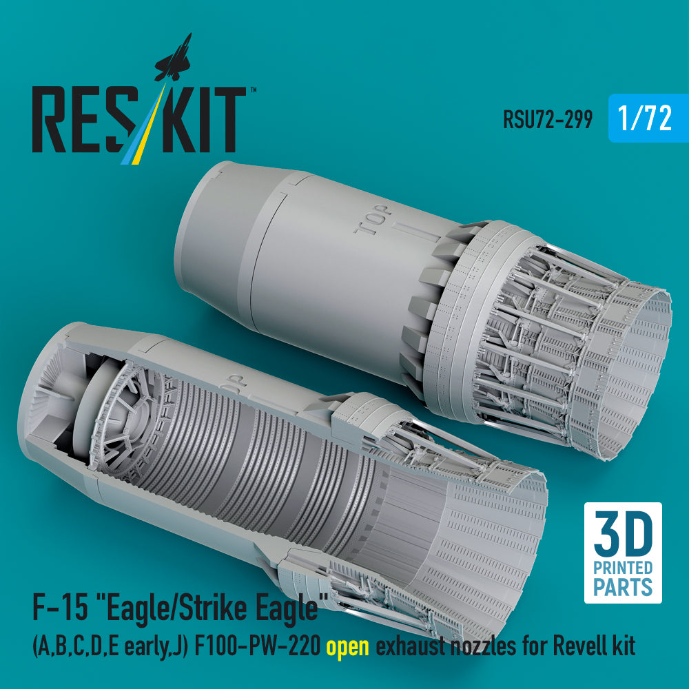 ResKit RSU72-299 1:72 l F-15 Eagle/Strike Eagle F100-PW-220 open exhaust nozzles
