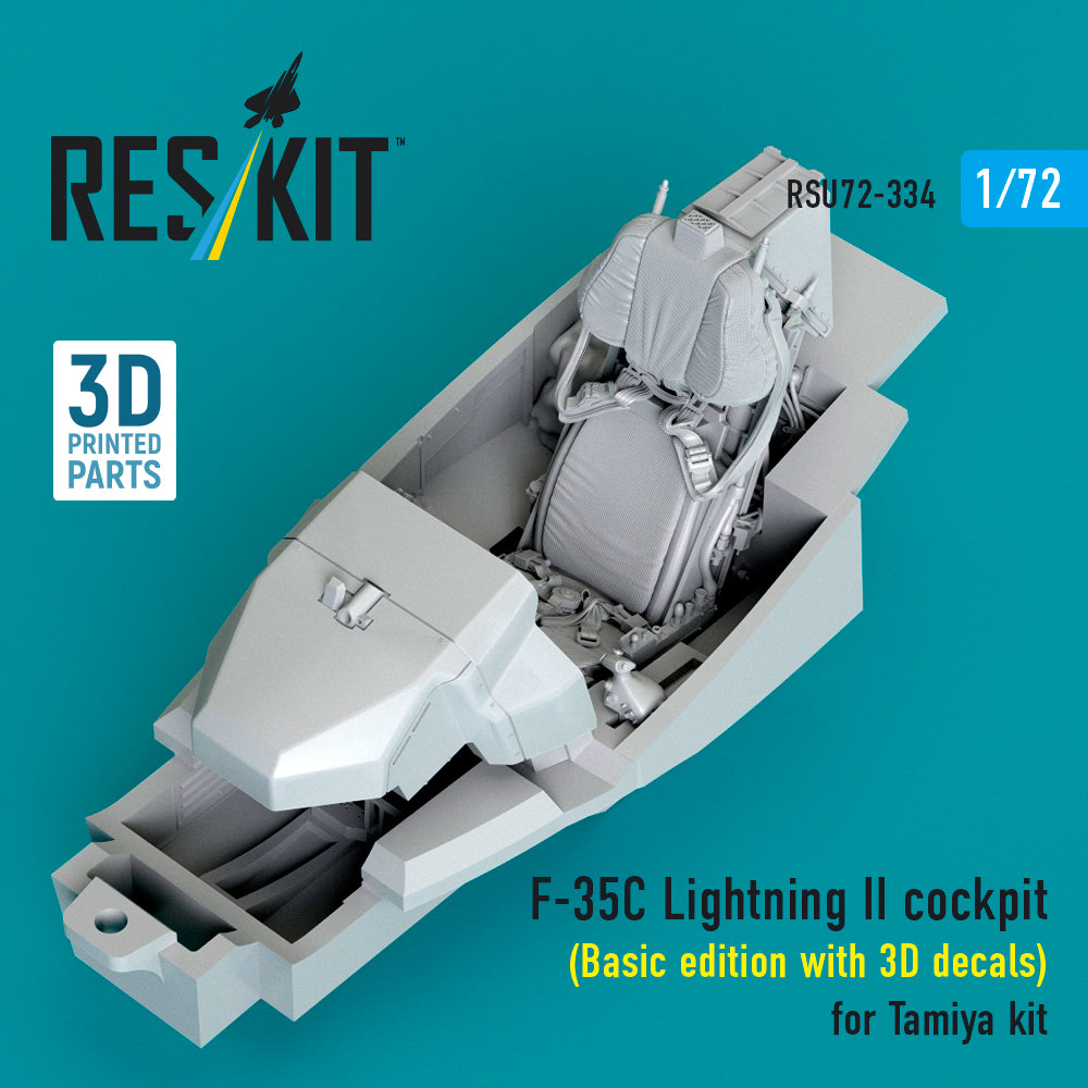ResKit RSU72-334 1:72 F-35C Lightning II cockpit (Basic edition with 3D decals)