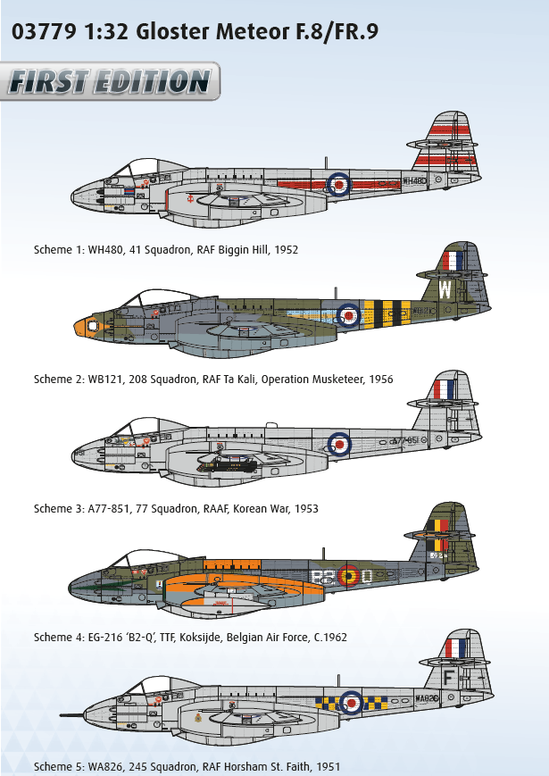 Revell 03779 1:32 Gloster Meteor F.8/FR.9 “First Edition” boxing