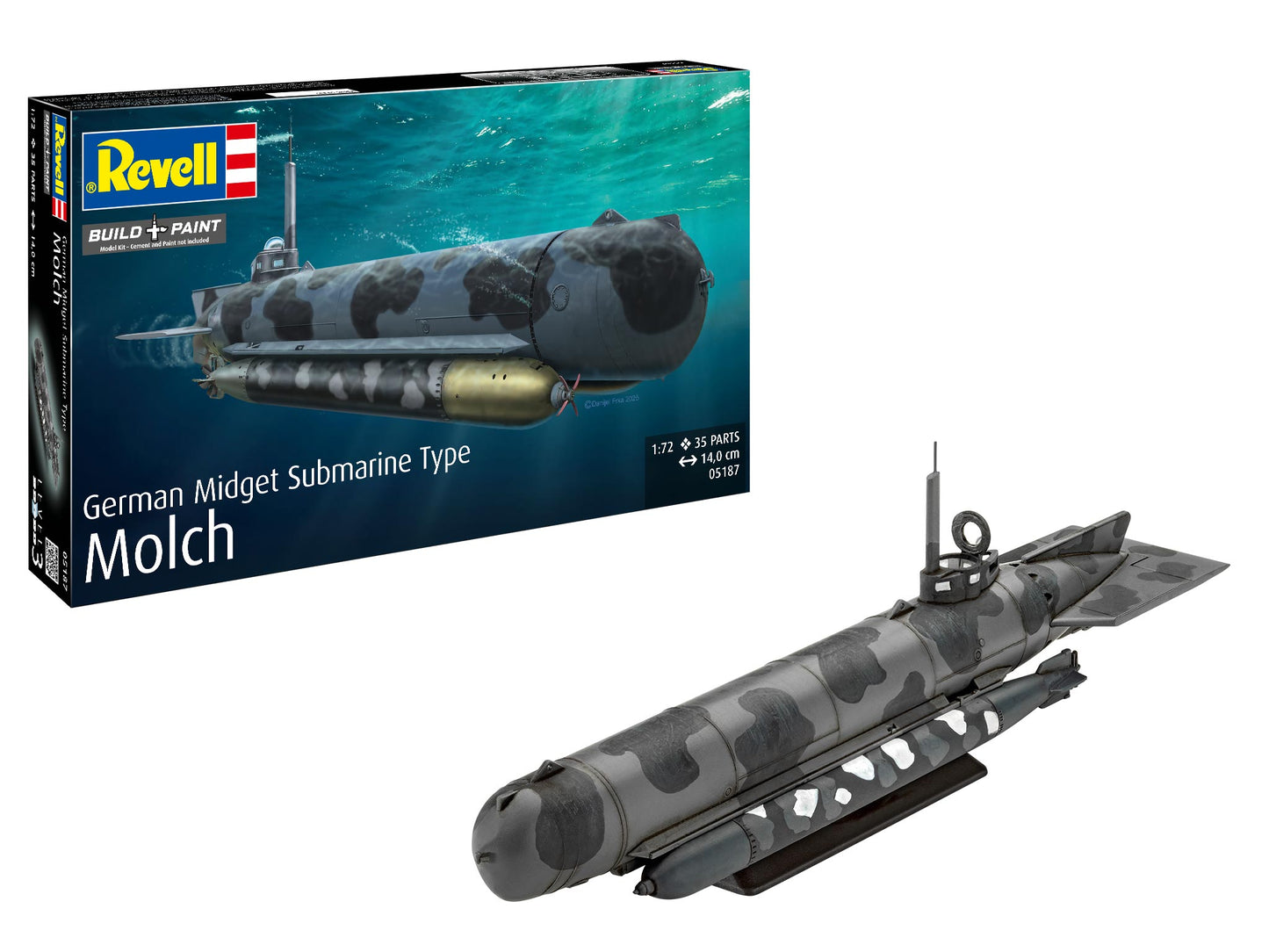 Revell 05187 1:72 German Midget Submarine Type Molch