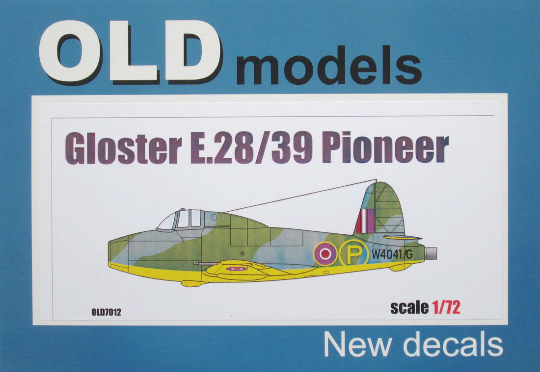 Sabre Kits OLD7012 1:72 Gloster E.28/39 Pioneer ex-Frog/Novo, new decals