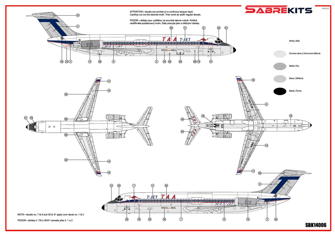 Sabre Kits SBK14006 1:144 Douglas DC-9-30 TAA T-JET ex-Fly with New Decals