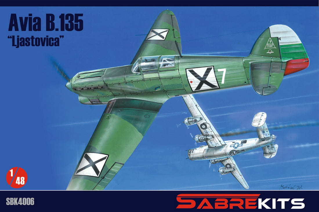 Sabre Kits SBK4006 1:48 Avia B-135 'Ljastovica' (Bulgarian AF) ex-AZ Models with a new fuselage