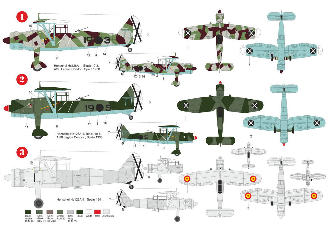 Sabre Kits SBK7009 1:72 Henschel Hs-126 'In Spain'