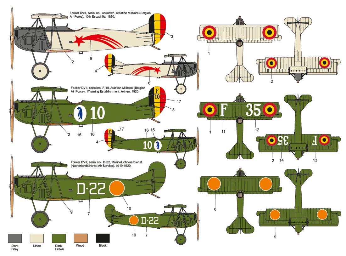Sabre Kits SBK7024 1:72 Fokker D.VII (the Netherlands, Belgium) ex-MAC New Decals