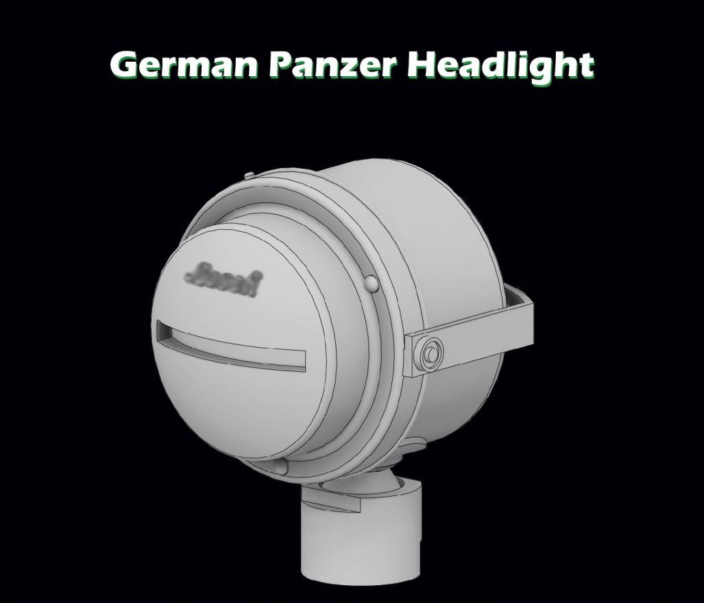 SBS Model SBS3D016 1:35 German Panzer Headlight WWII x 3. 3D printed resin