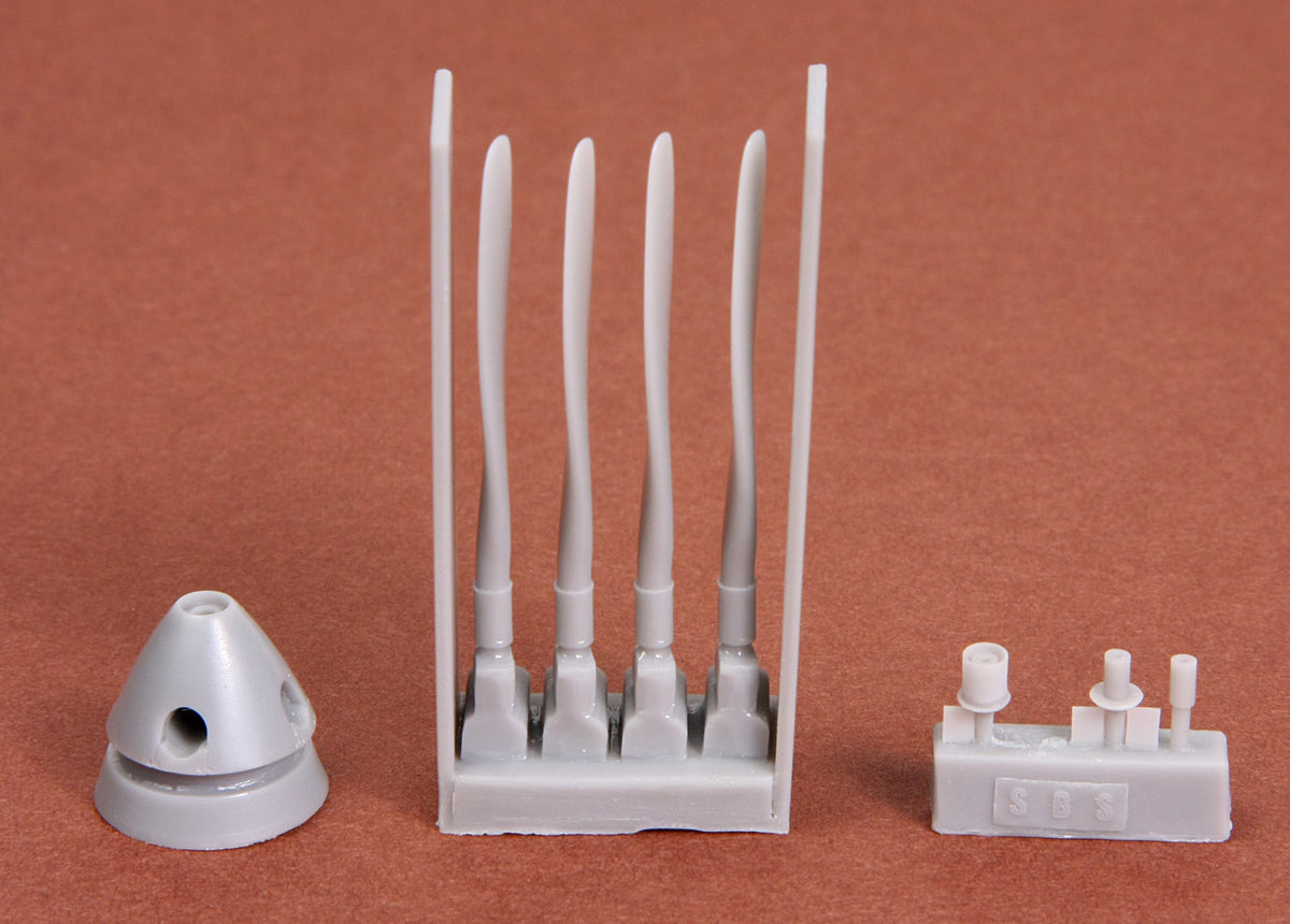 SBS Model SBS48041 1:48 Bell P-39Q Airacobra 4-blade propeller set (Aeroproduct)