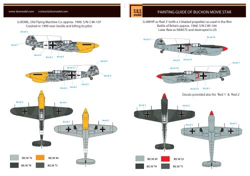 SBS Model SBS48074 1:48 Hispano Ha-1112 M.1L Buchon 'Movie Star'