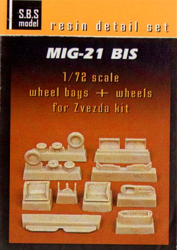 SBS Model SBS72008 1:72 Mikoyan MiG-21Bis 'Fishbed L' wheel bays + wheels