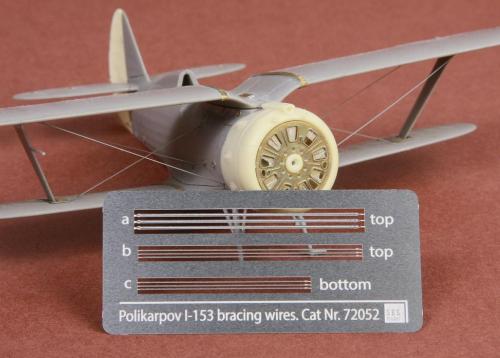 SBS Model SBS72052 1:72 Polikarpov I-153 Chaika rigging wire set
