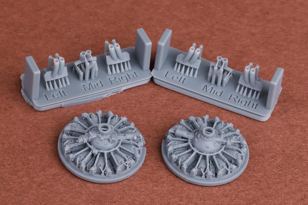 SBS Model 72087 1:72 Grumman S-2F Tracker Engine & Exhaust set