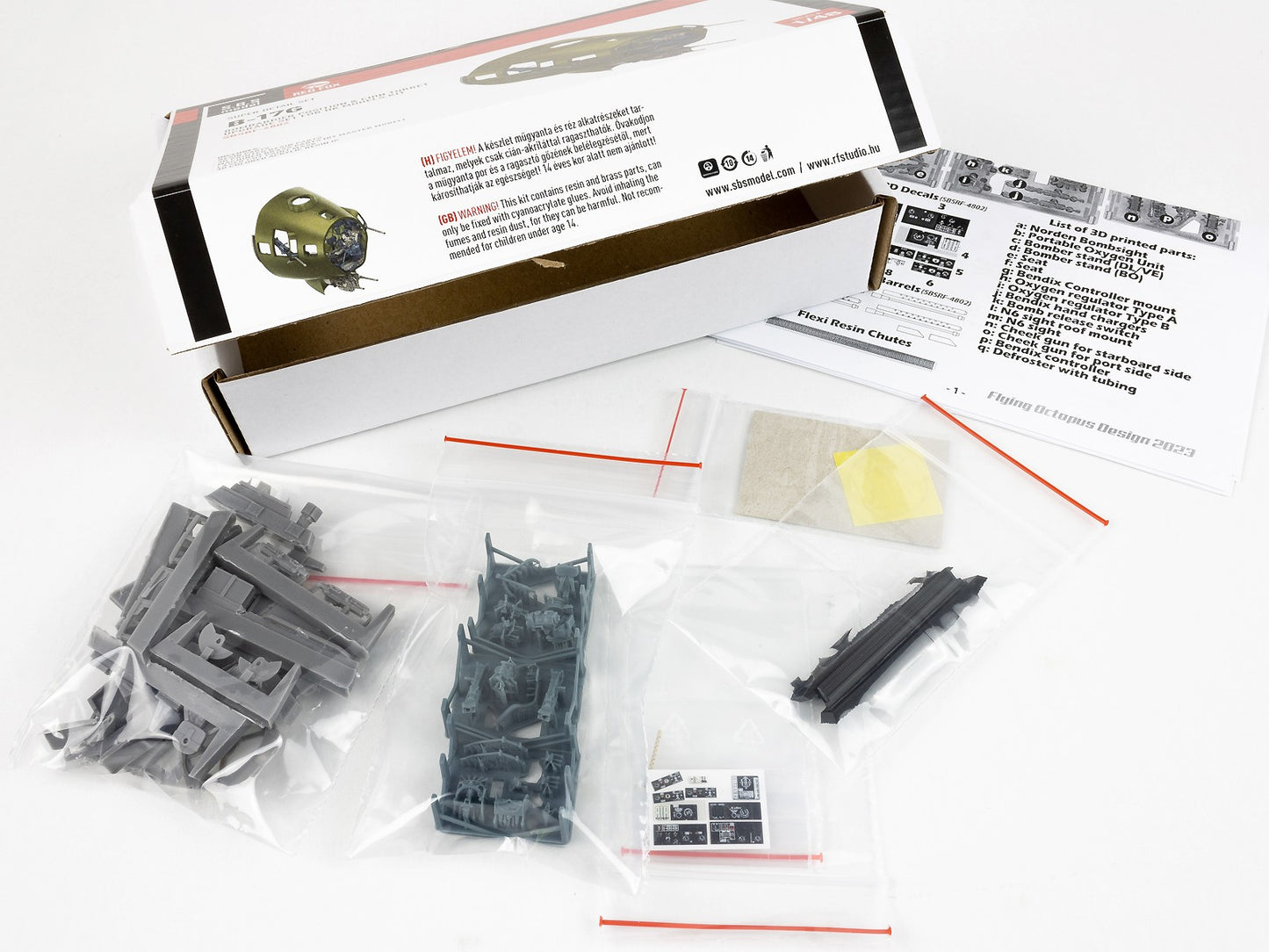 SBS Model RF4802 1:48 B-17G Flying Fortress Super Detail Set (bombardier position and chin-turret)