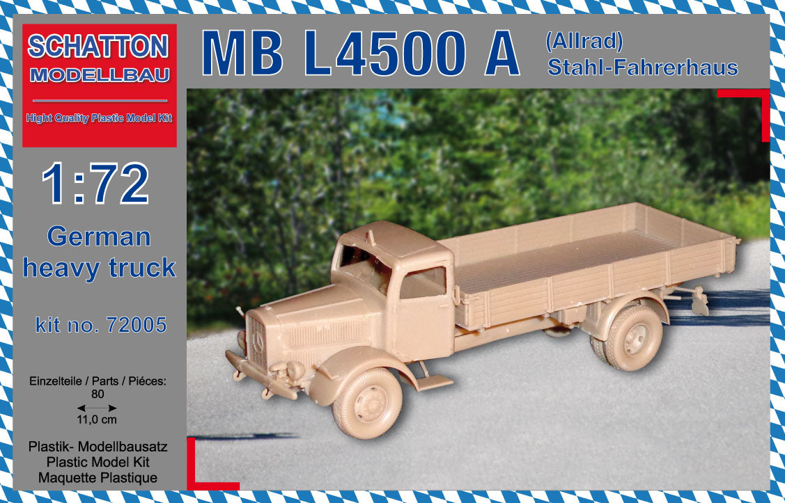 Schatton Modellbau 72005 1:72 Mercedes MB L-4500 A (Allrad) Stahl-Fahrerhaus
