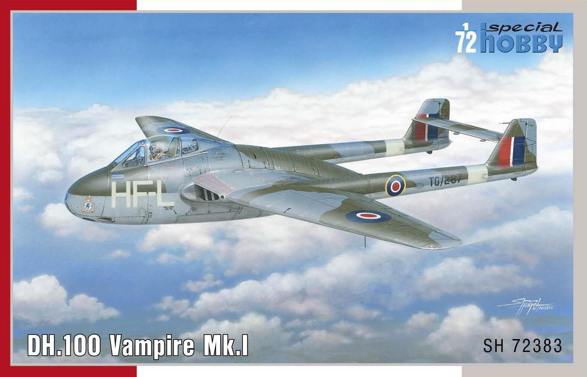 Special Hobby SH72383 1:72 de Havilland Vampire Mk.1 'RAF, RAAF and Armée de l'Air'