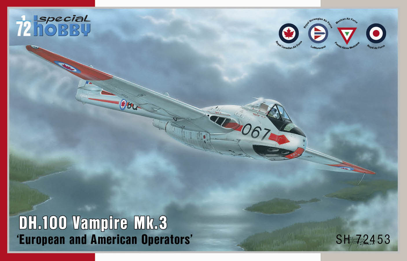 Special Hobby SH72453 1:72 de Havilland DH.100 Vampire Mk.3 "European & American Operators"