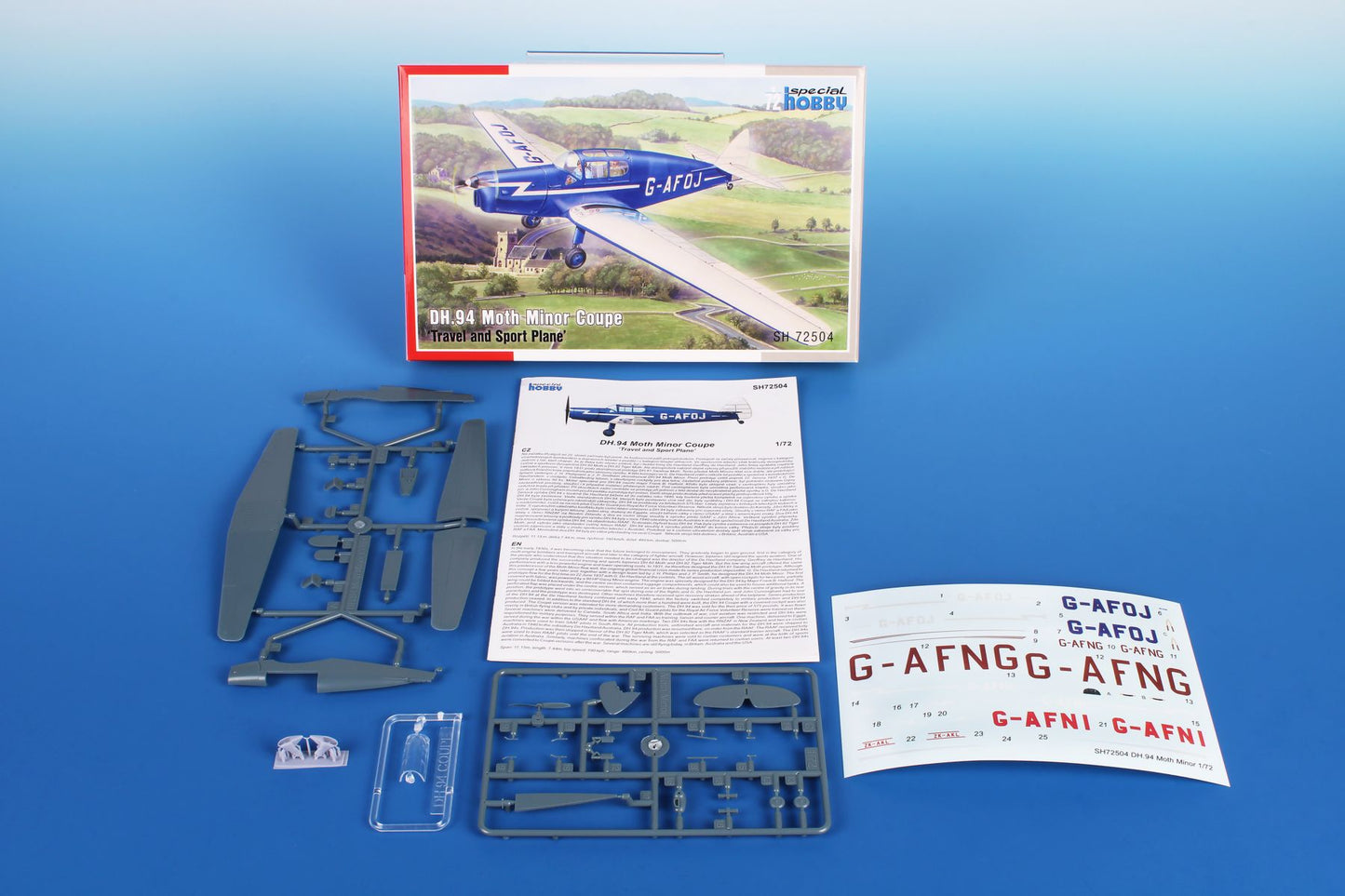 Special Hobby SH72504 1:72 de Havilland DH.94 Moth Minor Coupé Travel and Sport Plane