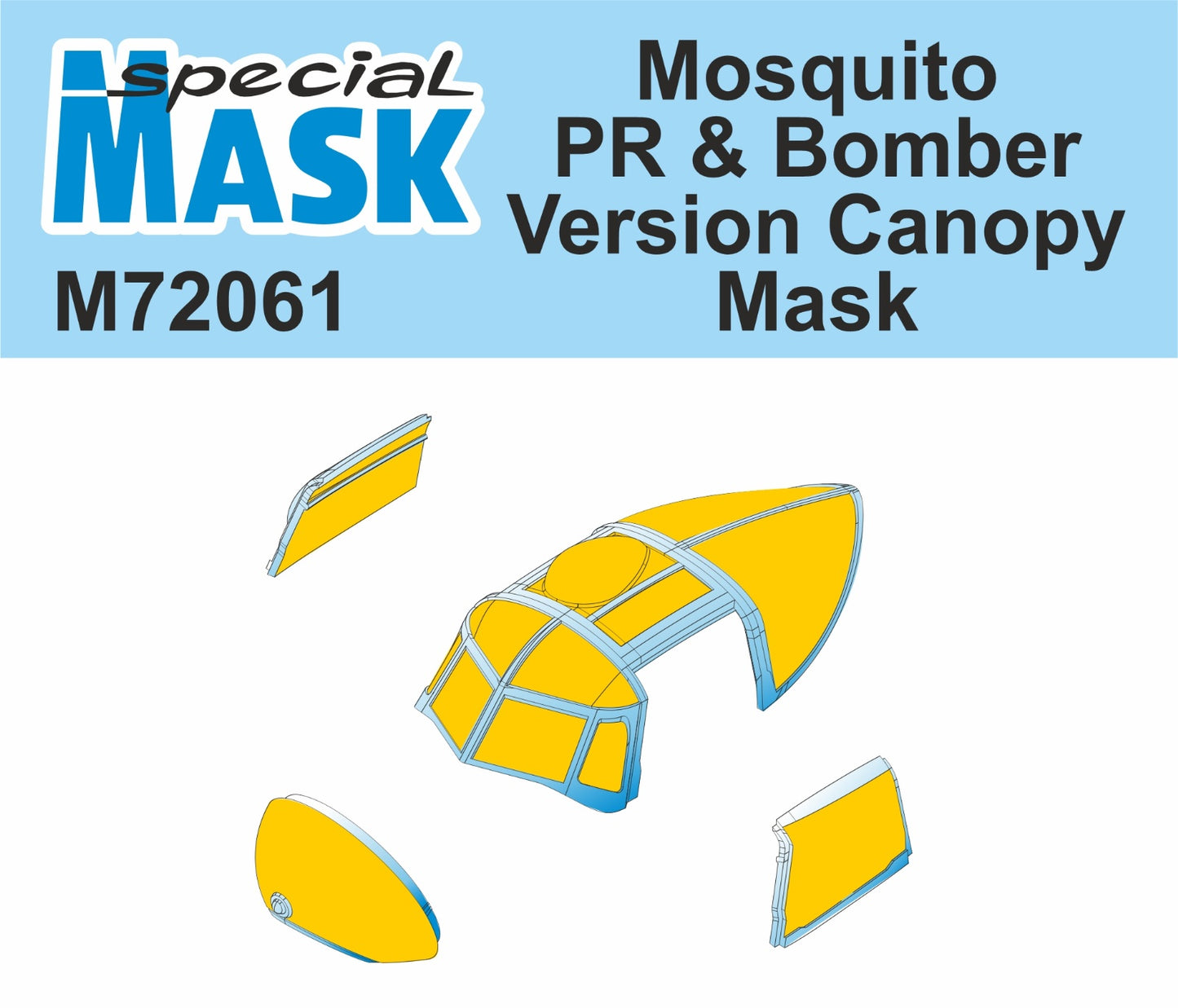 Special Hobby SHM72061 1:72 de Havilland Mosquito PR Mk.XVI & Bomber Version Canopy Mask