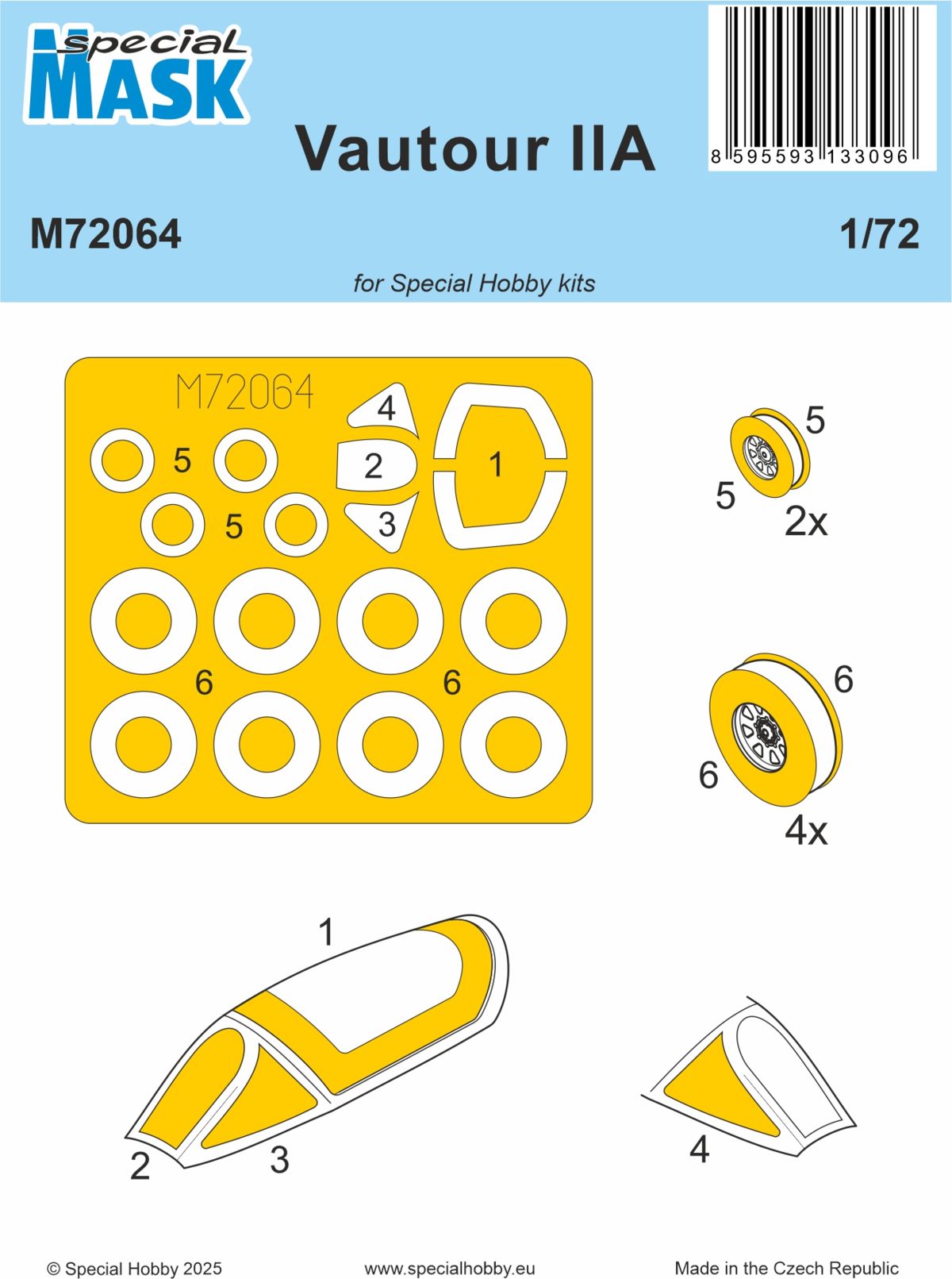 Special Hobby M72064 1:72 Vautour IIA Paint Mask