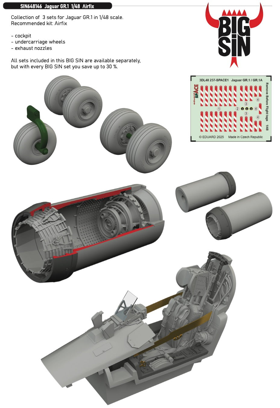 Eduard Brassin SIN648146 1:48 Sepecat Jaguar GR.1